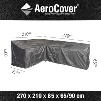 Aerocover beschermhoes L-shape loungeset 270x210cm left - afbeelding 1