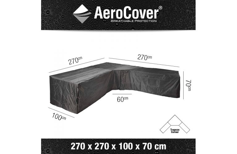 Aerocover beschermhoes loungeset l-shape 270x270cm trapeze - afbeelding 1