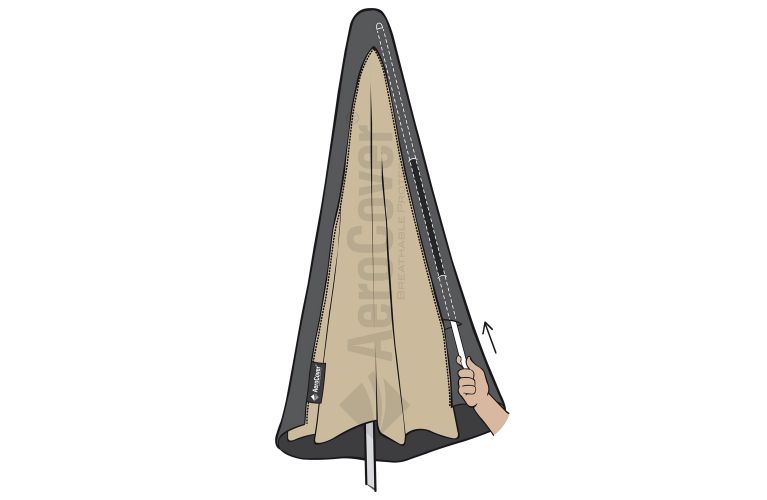 Aerocover beschermhoes parasol 165x25/35cm - afbeelding 2