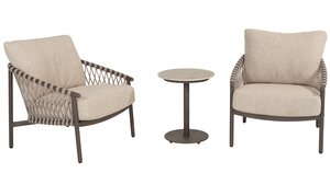 4so Allora 3-delige loungeset compact rope - frame terra - afbeelding 1