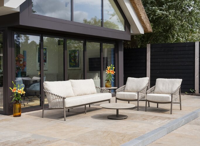 4so Allora 3-delige sofa loungeset rope - frame terra OP=OP - afbeelding 8