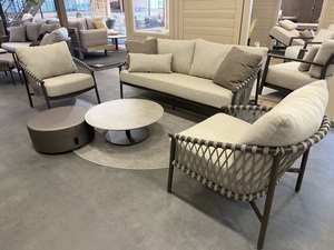 4so Allora 3-delige sofa loungeset rope - frame terra SHOWROOMVERLATER - afbeelding 1