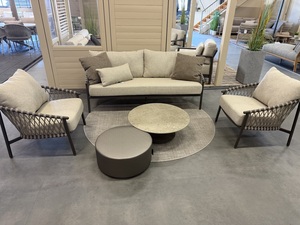 4so Allora 3-delige sofa loungeset rope - frame terra SHOWROOMVERLATER - afbeelding 2