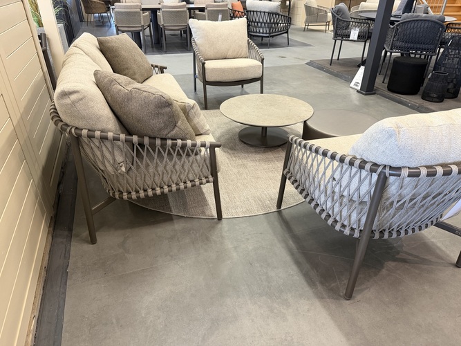 4so Allora 3-delige sofa loungeset rope - frame terra SHOWROOMVERLATER - afbeelding 3