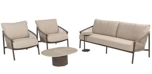 4so Allora 4-delige sofa loungeset rope - frame terra - afbeelding 2