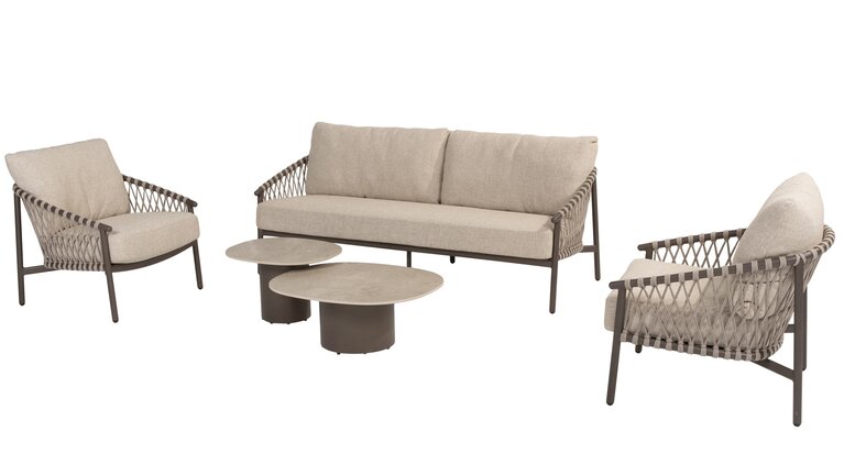 4so Allora 5-delige sofa loungeset rope - frame terra