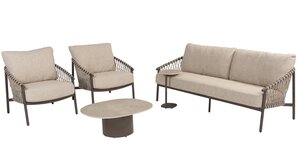 4so Allora 5-delige sofa loungeset side rope - frame terra - afbeelding 1