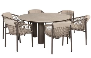 4so Allora 7-delige dining set dining - Arizona round table showroomverlater - afbeelding 1