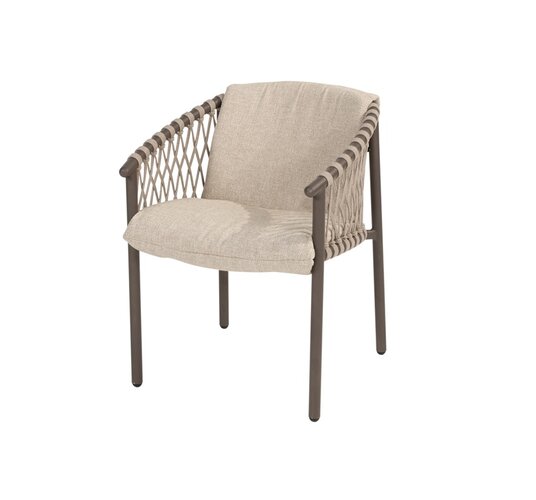 4so Allora dining tuinstoel rope - frame terra