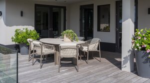 4so Arizona  dining tuintafel pebble 240x120cm organisch ceramic - afbeelding 7