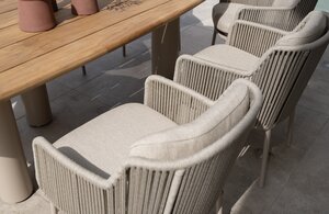 4so Bernini dining tuinstoel latte - Volga amber - afbeelding 5