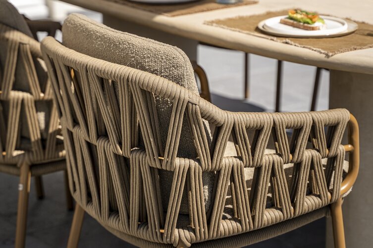 4so Biarritz 2-delige loungebank met island rope - frame amber Op=Op - afbeelding 9