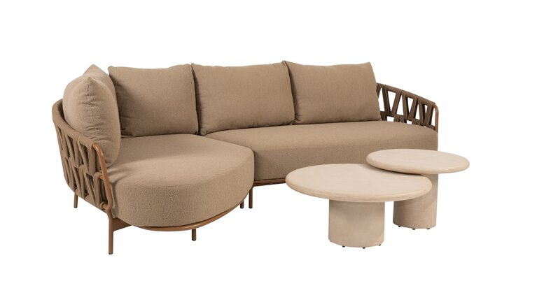 4so Biarritz 2-delige loungebank met island rope - frame amber Op=Op - afbeelding 3