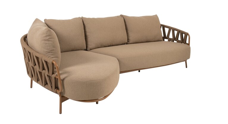 4so Biarritz 2-delige loungebank met island rope - frame amber