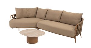4so Biarritz 2-delige loungeset incl Sofie coffeetable rope - frame amber - afbeelding 1