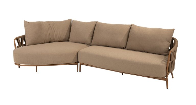 4so Biarritz 2-delige loungeset incl Sofie coffeetable rope - frame amber - afbeelding 2