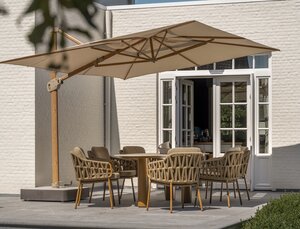 4so Biarritz 7-delige dining set ovaal rope - frame amber - afbeelding 5