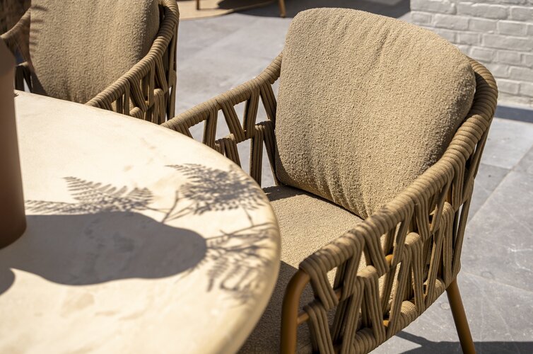 4so Biarritz 9-delige dining set ovaal Hampton rope - frame amber - afbeelding 8