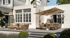 4so Biarritz 9-delige dining set ovaal Hampton rope - frame amber - afbeelding 6