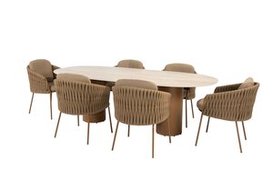 4so Biarritz dining chair rope - frame amber - afbeelding 7