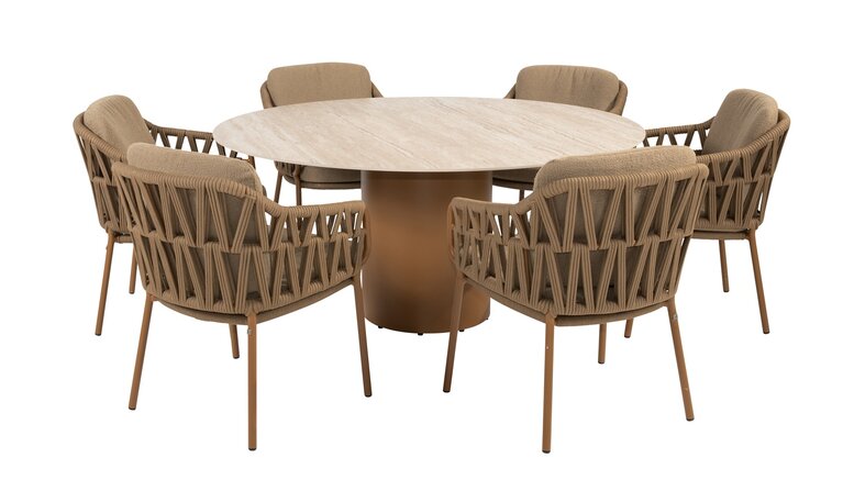 4so Biarritz dining chair rope - frame amber - afbeelding 6