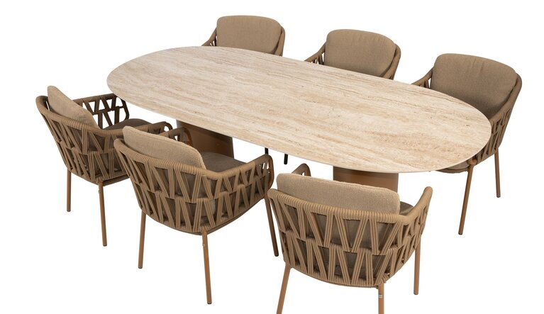 4so Biarritz dining chair rope - frame amber - afbeelding 5