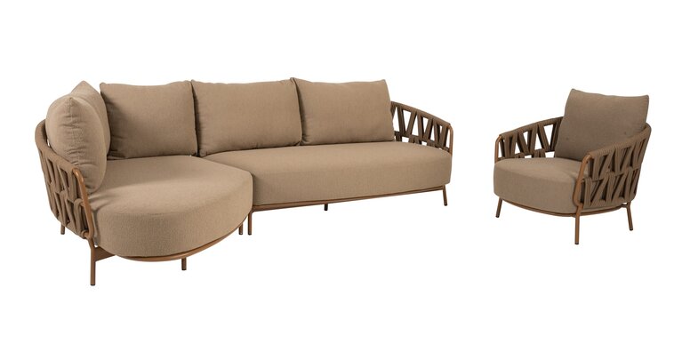 4so Biarritz living chair rope - frame amber - afbeelding 6