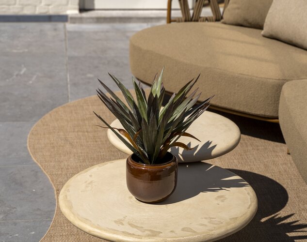 4so Biarritz loungeset incl Hampton coffeetables rope - frame amber - afbeelding 3