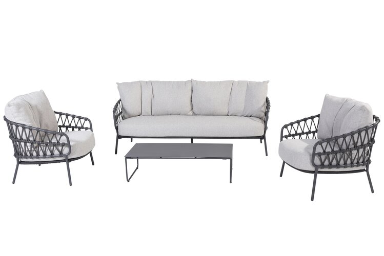 4so Calpi living bench 3 seater chair rope - afbeelding 3