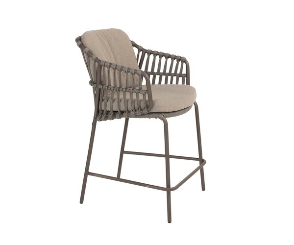 4so Capalbio  7-delige counter set chair high dining rope - frame terre op=op - afbeelding 3