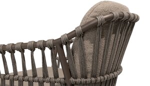 4so Capalbio  7-delige dining set pebble organic ceramic rope - afbeelding 4