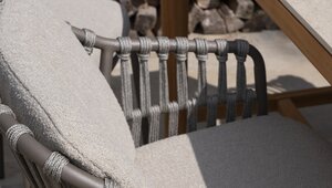 4so Capalbio  7-delige dining set pebble organic ceramic rope SHOWROOMVERLATER - afbeelding 5
