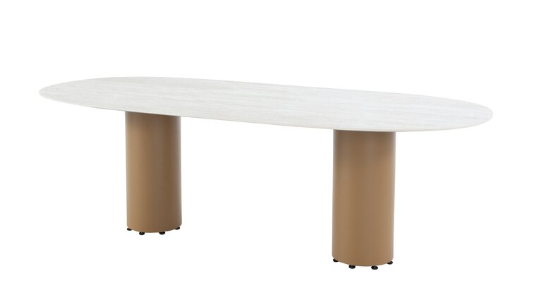 4so Colorado dining tuintafel oval 240x105cm keramiek amber