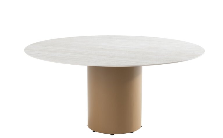 4so Colorado dining tuintafel rond 160cm keramiek amber