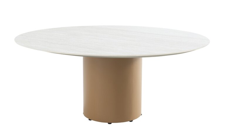 4so Colorado low dining tuintafel rond160cm keramiek amber
