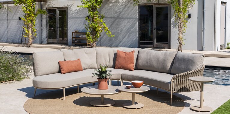 4so Comino 3-delige organische hoekloungebank latte SHOWROOMVERLATER - afbeelding 6