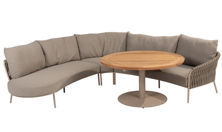 4so Comino 3-delige organische hoekloungebank latte SHOWROOMVERLATER - afbeelding 2