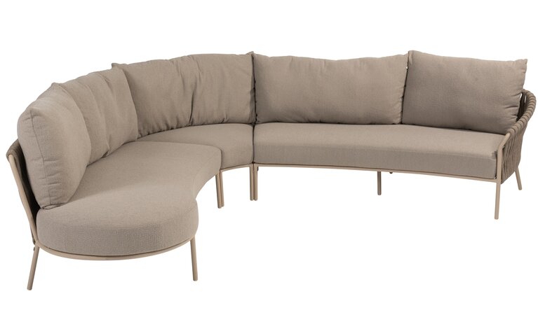 4so Comino 3-delige organische hoekloungebank latte SHOWROOMVERLATER - afbeelding 1