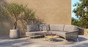 4so Comino 3-delige organische hoekloungebank latte SHOWROOMVERLATER - afbeelding 4