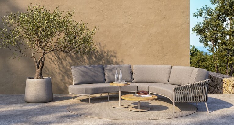 4so Comino 3-delige organische hoekloungebank latte  SHOWROOMVERLATER - afbeelding 4