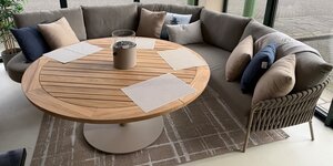 4so Comino 4-delige organische low dining hoekloungeset 160cm  SHOWROOMVERLATER - afbeelding 1