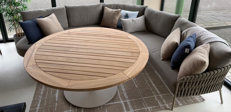 4so Comino 4-delige organische low dining hoekloungeset 160cm  SHOWROOMVERLATER - afbeelding 2