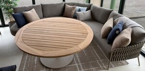 4so Comino 4-delige organische low dining hoekloungeset 160cm  SHOWROOMVERLATER - afbeelding 2