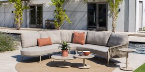 4so Comino 4-delige organische low dining hoekloungeset latte - afbeelding 6