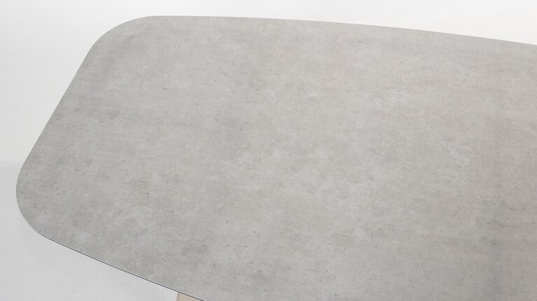 4so Denia dining tuintafel 240x110cm mango shape ceramic printed latte - afbeelding 4