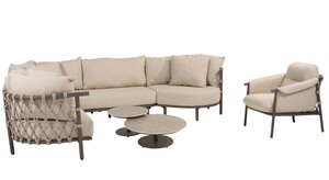 4so Ezra hoekloungebank - loungeset 3dlg rope - frame terre - afbeelding 3
