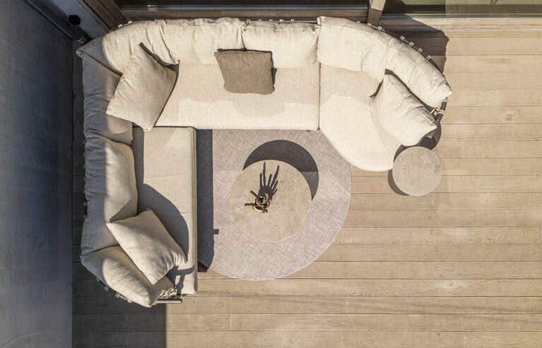 4so Ezra hoekloungebank - loungeset 4dlg incl coffeetable keramiek rope - frame terre - afbeelding 6