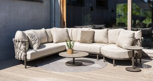 4so Ezra hoekloungebank - loungeset 4dlg incl coffeetable keramiek rope - frame terre - afbeelding 7