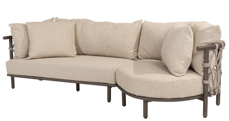 4so Ezra loungebank - loungeset 2dlg rope - frame terre