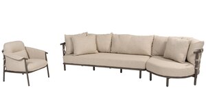 4so Ezra loungebank xl - loungeset 2dlg rope - frame terre - afbeelding 2